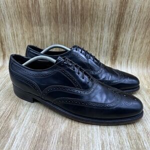 Florsheim Royal Imperial Men's Size 11.5 B Black Oxford Brogue Dress Shoes 96324